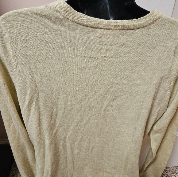 New York & Company Green Cardigan Sweater with Ribbon Details - Picture 9 of 12